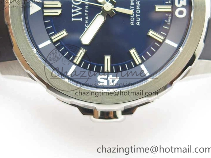 MIROTIME 0713 RelaxedFit Aquatimer Automatic IW329004 V6F 1:1 Best Edition Blue Dial on Rubber Strap MIYOTA 7095